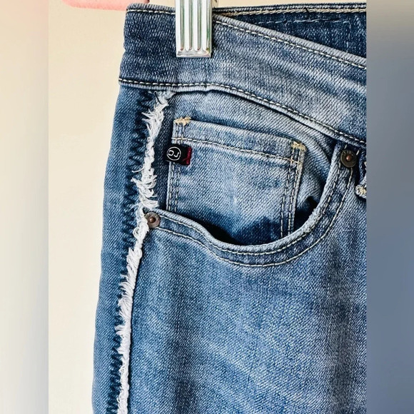 Dear John Denim Skinny Jeans with Raw Hem and Trim - Size 25 - Picture 6 of 15